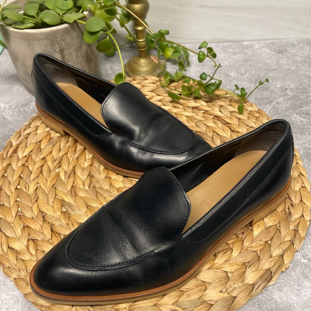 Everlane Women’s Black Modern Leather Classic Loafers Shoes Timeless Sz 8 Italy